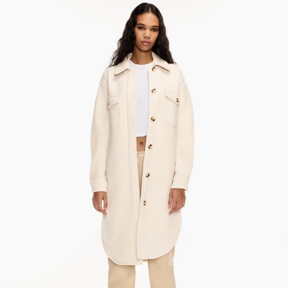 Aritzia Ganna Long Shirt Jacket